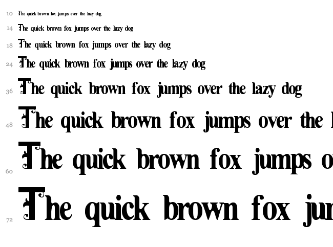 VTKS Estilosa font waterfall